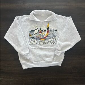 Vintage California San Francisco Quarter Zip Pullover Jacket